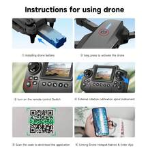 TOKQI 2025入门级无人机 - 支持WiFi，可折叠遥控无人机，具备360°特技翻转、双摄像头、保护框及配件 | 户外飞行、圣诞节、万圣节和感恩节的理想礼物 - 彩色 - 查看 12