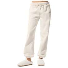 Alo Yoga Women's Accolade Sweatpants | Premium Heavyweight French Terry Fleece Joggers | Luxury Soft Brushed Interior Lounge Pants | High-Waisted Cuffed Bottom Sweatpants | Classic Streetwear Activewear Track Pants | Urban Fashion Cozy Slim Fit Joggers With Chrome Logo - Ngà voi - Xem 6