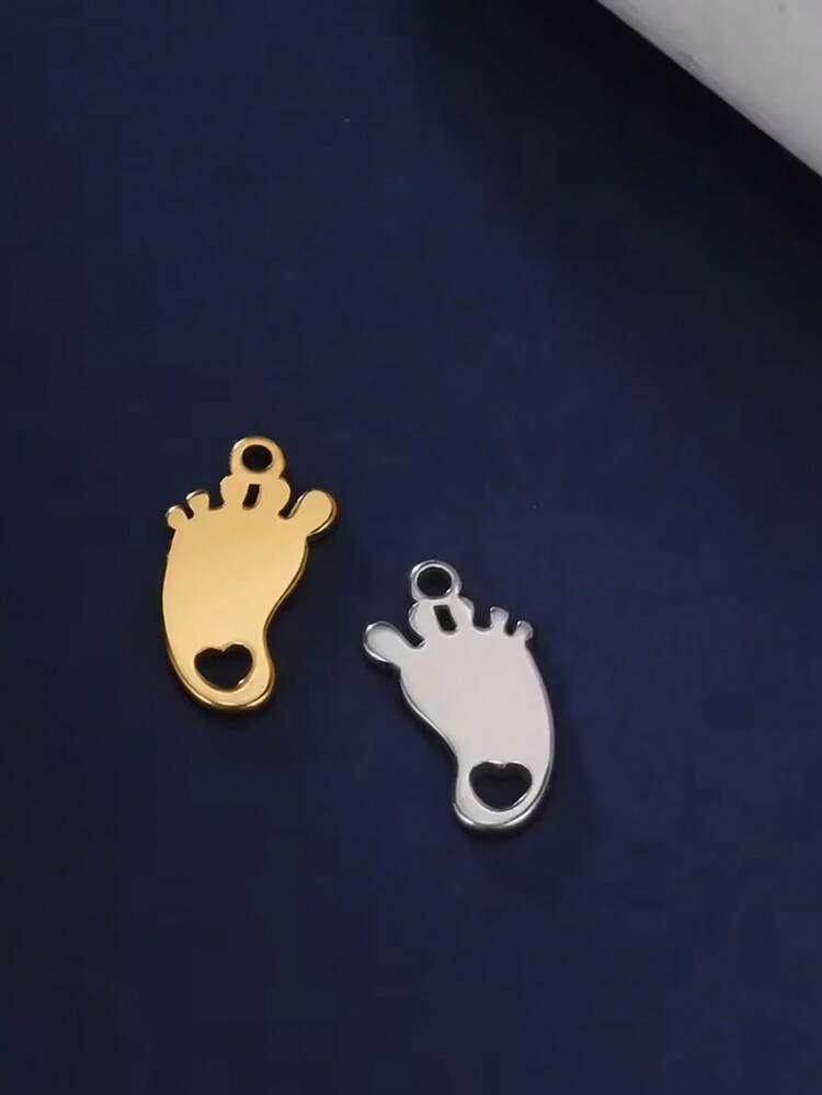 AMAXER 5件套不锈钢爪印吊坠，时尚可爱，可DIY项链、耳环、手链等饰品，送朋友的礼物 - 爪印系列 - 查看 3