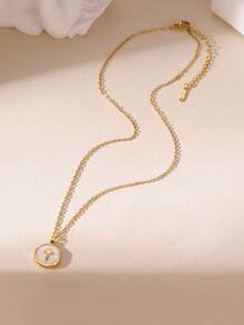 1件简约时尚油滴十字架吊坠项链，适合女孩日常佩戴 - 十字架 - 查看 7