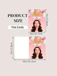 1pc Customizable Birthday Card, Personalized Birthday Card With Uploadable Photo, Suitable For Birthday, Retirement, Wedding Invitations And Other Occasions, DIY Fun Gift Card With Customizable Text And Photo, Personalized Gift - Multicolor - View 8