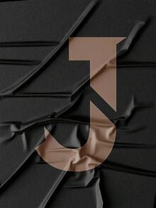 Una camiseta casual de manga corta para hombre, con estampado de la letra J, de tela cómoda, ropa masculina a la moda, ropa de descanso para hombre. - Negro - Ver 5