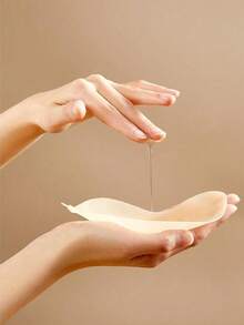 2片/1片装无肩带隐形粘胶文胸，女士硅胶聚拢无背无缝文胸，可重复使用，适合搭配婚纱、晚礼服、日常穿着、旅行必备 - 彩色 - 查看 5