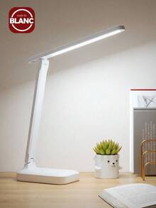 LED Desk Lamp, Eye-Caring Foldable Light With 3 Color, For Reading, Sewing, Crafts, School Supplies, White - View 1