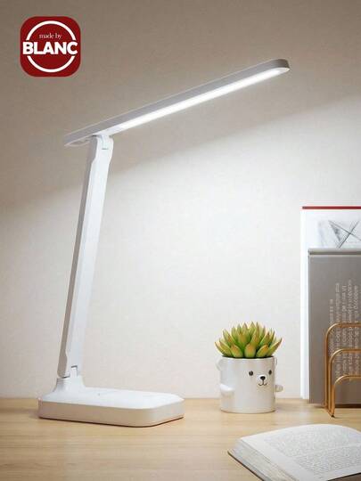 LED Desk Lamp, Eye-Caring Foldable Light With 3 Color, For Reading, Sewing, Crafts, School Supplies, White