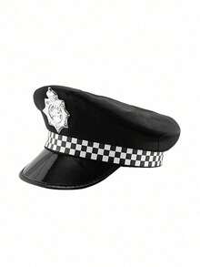 Costume Set, Includes Eagle Cap, Glasses, Handcuffs, Baton, Cosplay Props For Party - Black - View 2