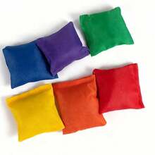 10个/9个沙袋，1.97英寸豆袋，投掷游戏，方形豆袋，豆袋投掷，沙滩投掷袋，草坪游戏，户外游戏和活动 - 彩色 - 查看 2