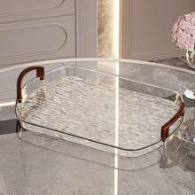 1个椭圆形PET餐盘，适用于厨房、餐桌、节日聚会和家庭聚会 - 灰色 - 查看 1