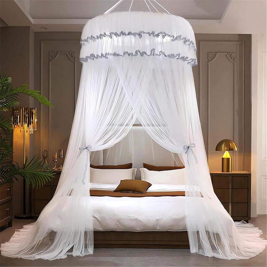 ZORBES ® Mosquitero de Camas, Mosquitero con Funda, 106 * 35.5 Pulgadas, Bed Mosquitera Anti-Insectos para Cúpula Blanco, Suave y Cómodo, Adecuado para Cama Doble, Hamacas Cunas, Hogar - 1 - Ver 1