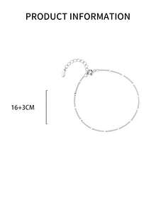 1 chiếc vòng tay bạc Sterling S925 kiểu dáng tối giản, sáng bóng, phù hợp với mọi phong cách hàng ngày, thích hợp làm quà tặng cho bạn gái, mẹ và chị gái. - Vòng đeo tay - Xem 5