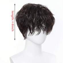 Men's Adult Kinky Curly Wig, High Temperature Fiber, 150% Density, With Buckle Net Cap, For Party And Daily Wear, Wig Cap - Multicolor - View 3