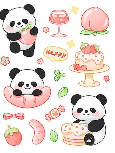 10 Miếng Dán Hình Gấu Trúc Sushi Sáng Tạo, Hình Dán Trang Trí Dễ Thương Dùng Để Trang Trí Ốp Điện Thoại, Sổ Lưu Niệm, Máy Tính Xách, Bình Nước, Sổ Sổ Tay, Trang Trí Nhà Cửa & Đồ Dùng Học Tập