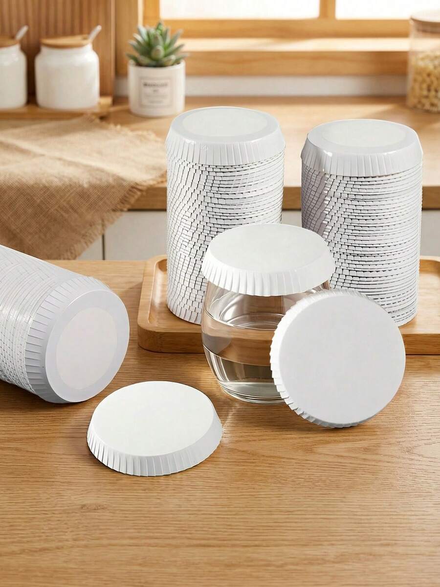 50/100/150个一次性纸杯盖，适用于酒店、KTV、酒吧、美发沙龙等场所，纸杯套，防尘盖