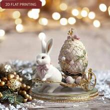 Creative Rabbit Figurine Decor, Cute Gift, Easter Holiday Home Decoration Prop - A - View 2