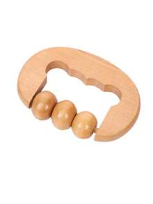 Wooden Massage Roller Set | Handheld Body And Foot Massager For Neck, Back And Legs | Home And Office Dual-Use Muscle Relaxation Tool - Multicolor - View 3