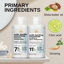 SUMIFANG Bộ dầu gội và dầu xả dành cho tóc khô, hư tổn, chẻ ngọn, tinh chất phục hồi axit | Phù hợp cho tóc nhuộm | Phù hợp cho mọi loại tóc hư tổn, kiểm soát dầu hiệu quả. - Dầu gội + Dầu xả - Xem 3