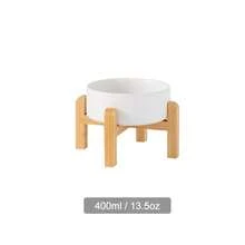 加高/加厚陶瓷狗碗，竹制支架，大理石纹防滑加重单碗宠物碗，适用于小型和中型猫咪，减少颈部压力。 - 大理石碗 - 查看 23