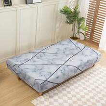 sofás y sofásFunda de futón Estampada elástica para sofá Cama Funda de sofá Cama sin Brazos Protector de Muebles sin Brazos con Parte Inferior elástica para Muebles de Sala de Estar y Dormitorio - 01 - Ver 5