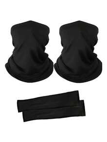 1pc/Multi-Pack Unisex Cycling Face Mask, Neck Gaiter, Headband, Arm Sleeves, Suitable For Cycling, Hiking, Travel, Daily Wear, All Season Sun Protection - Multicolor - View 3