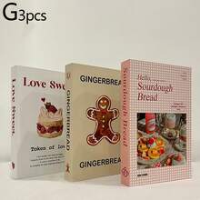 3 piezas Libros decorativos modernos, libros falsos plegables, libros falsos para mesa de café, libros de exhibición para estantería, decoración para oficina en casa - Unitalla - Ver 9