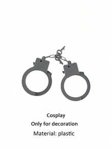 Costume Set, Includes Eagle Cap, Glasses, Handcuffs, Baton, Cosplay Props For Party - Black - View 5