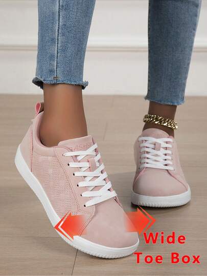 Women's Wide Toe Shoes, Ladies' Minimalist Wide Toe Skate Shoes, Lightweight Non-Slip Wide Toe Sneakers, Fashionable Versatile Wide Toe Flat Shoes, Suitable For Wide Feet Teenagers' Casual Sports Shoes, Unisex Zero Drop Wide Toe Casual Shoes, Providing Comfortable Space For Your Feet.