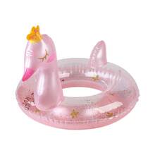 Inflatable Swan Crown Sequin Armpit Swim Ring - Multicolor - View 13