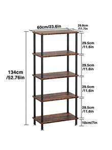 Mesa De Centro Estante Organizador Mesa Auxiliar Para SalaRepisa De Madera Estante Organizador Mesa Auxiliar 60cm - Granate - Ver 3
