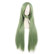 32 Ih/80 Cm Long Straight Anime Costume Cosplay Wig Party Wig Mixed Green - 混合綠 - 查看 6