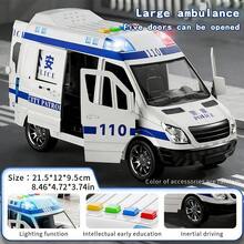 110型汽车玩具，声光早教玩具，逼真合金越野车，车门可打开，惯性驱动汽车玩具，适合男孩，可作为生日礼物、桌面摆件、汽车配件、节日礼物 - 彩色 - 查看 10