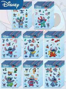 Disney 8入組迪士尼卡通史迪奇DIY拼圖貼紙，趣味酷炫塗鴉貼紙，適用筆電、行李箱、電腦、滑板、筆記本、手機殼，禮物與學校用品 - A - 查看 10