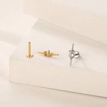 1pc Titanium Heart Zirconia Tragus Helix Piercing Internally Threaded Stud Earrings Ear Cartilage Jewelry For Women - TC357 - View 4