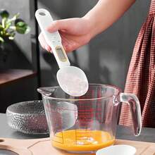 1pc Electronic Measuring Spoon Scale, Compact Household Electronic Kitchen Scale, Portable With LED Display, Range Accuracy 0.1g-500g, Measuring Spoon For Pet Food, Tea, Milk, And Powdered Milk, One-Touch Tare/Zero Calibration, Removable Spoon Head And Hook, Auto-Lock, Multi-Unit Conversion (G/Oz/Lb), Kitchen Accessory, Bascula Suitable For Cooking, Baking, And Portion Control (CR2032 Battery Not Included) - Multicolor - View 4