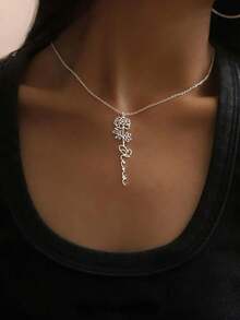 Customized Birthday Flower Pure Silver Name Necklace, Personalized Jewelry, Personalized Gift For Women, Mother's Day Gift, Women's Day Gift, Anniversary Gift - Multicolor - View 6