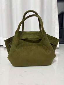 Túi JW Dumpling Bag JH30692 Hana Small dành cho nữ, kiểu dáng mới, có thể đeo vai, đeo chéo hoặc xách tay, đa năng, phù hợp cho công sở, đi chơi, hẹn hò. Chất liệu da lộn nhẹ, bền, rất thời trang và tiện dụng. - Màu xanh lá cây đậm - Xem 7