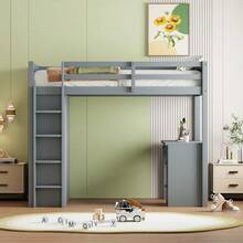 Armadi di Archiviazione - Grigio + Legno massello - Visualizzare 3