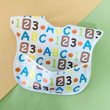 1 pieza Babero para bebé, Delantal impermeable y antiensuciamiento para alimentación de infantes, para niñas pequeñas, otoño/invierno - Multicolor 1 - Ver 3