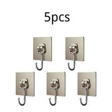 10 móc treo không cần khoan, có keo dính chắc chắn, thích hợp để treo chìa khóa, quần áo, đồ dùng nhà bếp và phòng tắm, thỏa sức sáng tạo! - Nhiều màu - Xem 14