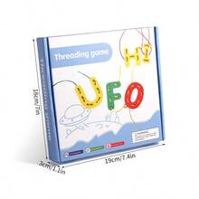 Educational Early Learning Alphabet & Number Lacing Wooden Toy - Multicolor - View 6