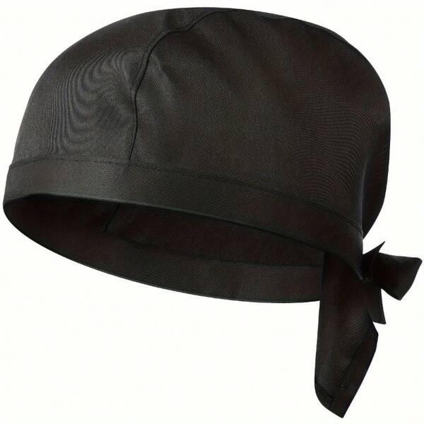 Adjustable Black Chef Hat - Breathable And Machine Washable, Perfect For Chefs, Waiters, And BBQ Experts