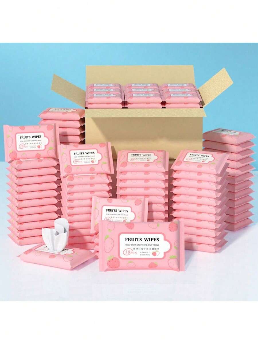 100/50/20/10 khăn ướt lau mặt, khăn giấy ướt dùng một lần, tiện dụng, không mùi [Thích hợp cho hoạt động ngoài trời, tập thể dục, vệ sinh] - Nhiều màu - Xem 1