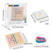 儿童益智认知玩具，形状匹配套圈游戏，思维训练桌面互动早教玩具，适合男孩女孩 - 彩色 - 查看 4