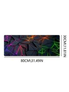 1个大型几何霓虹发光桌面垫 - 耐用软塑料游戏办公垫，带防滑橡胶底座，光滑表面鼠标垫，适用于PC/笔记本电脑，明亮多彩的设计适合游戏玩家，大型桌面鼠标垫，工作站升级，时尚工作空间配件，笔记本电脑配件，高品质材料，科技爱好者，炫酷鼠标垫，超大桌面垫，可爱桌面配件，可爱桌面垫，桌面垫，方形鼠标垫等等。 - 查看 12