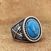 1pc Stainless Steel Turquoise Axe Shaped Ring, Unisex, Great Gift For Friends, Colleagues, Parents - Ring - View 17