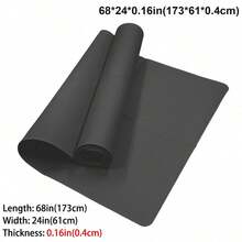 1件 173*61*0.3/0.4/0.6cm EVA可折疊瑜珈墊，防滑吸震，可用作跳繩墊，適合女性健身與居家運動，運動墊、體操墊，易清潔擦拭，舒適站立墊 - 黑色 - 查看 13