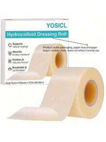 Hydrocolloid Roll - Cut-To-Size, Extra Large Hydrocolloid Patch Bandages With Self-Adhesive, Ultra Absorbent, Waterproof, Home Essential - 一件 - 查看 9