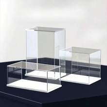 1 pieza Vitrina de acrílico transparente - Caja de almacenamiento a prueba de polvo, adecuada para figuras, modelos, muñecas - Estantería de exhibición de colecciones de arte (Consulte el video de instalación en este enlace para el montaje) - Blanco - Ver 2