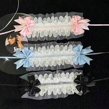 蕾丝蝴蝶结发箍，蕾丝发带，量产仙气发饰，甜美洛丽塔发夹 - 彩色 - 查看 5