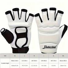 MMA Boxing Gloves, Unisex Fighting Gloves For Martial Arts, Kickboxing, Muay Thai - White - View 3