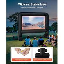 Aufblasbare Filmleinwand Projektion Beamer Leinwand aus 600D, Projektionsleinwand mit tragbarer Aufbewahrungstasche, 16:9, Filmprojektion für Heimkino Mottoparty Poolspaß ( 378 x 130 x 317 cm) - 378 x 130 x 317 cm - Übersicht 5